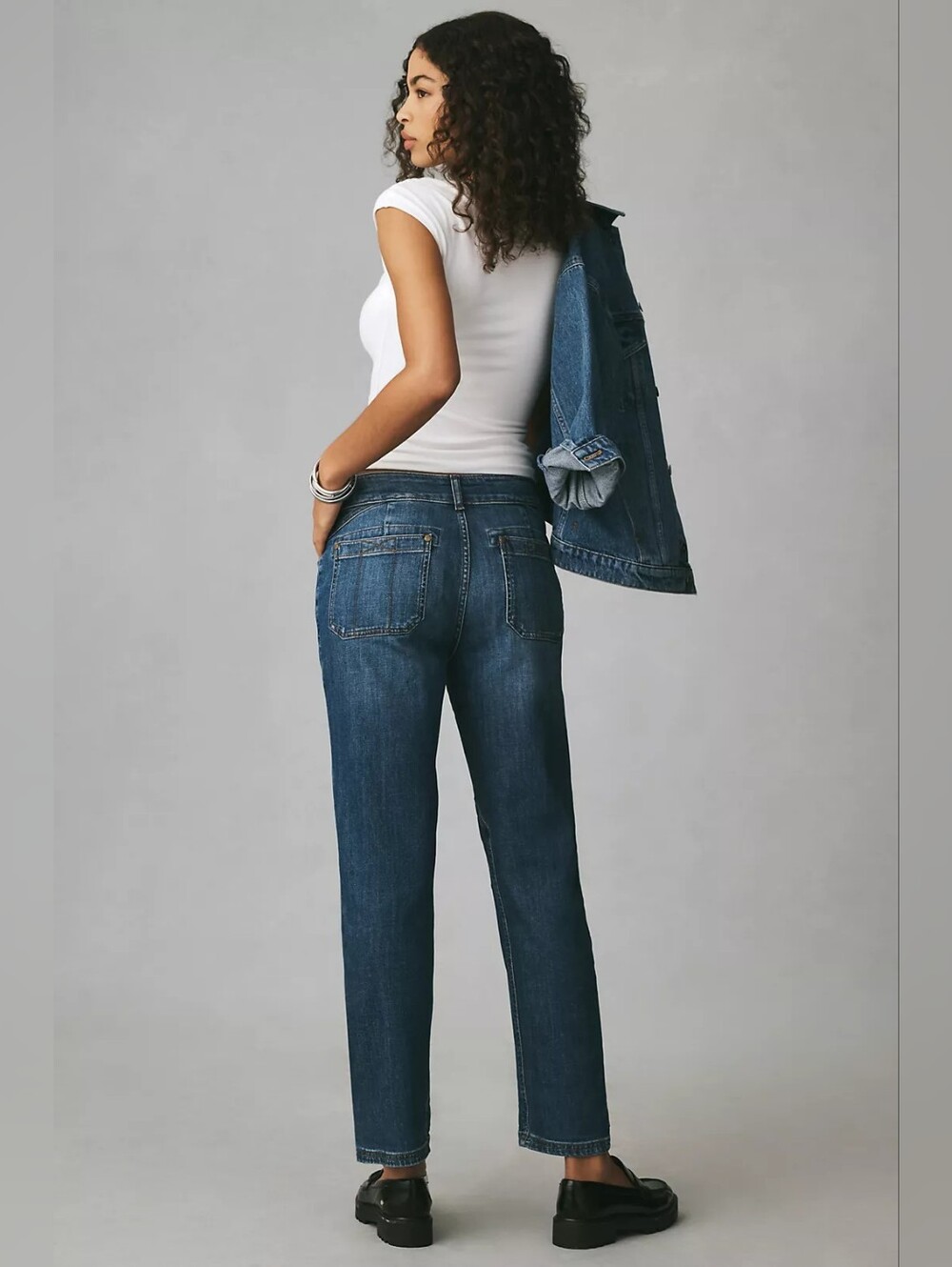 Anthropologie Pilcro Wanderer Mid Rise Relaxed Jeans Tapered Straight Leg Sz 28 - Picture 2 of 9